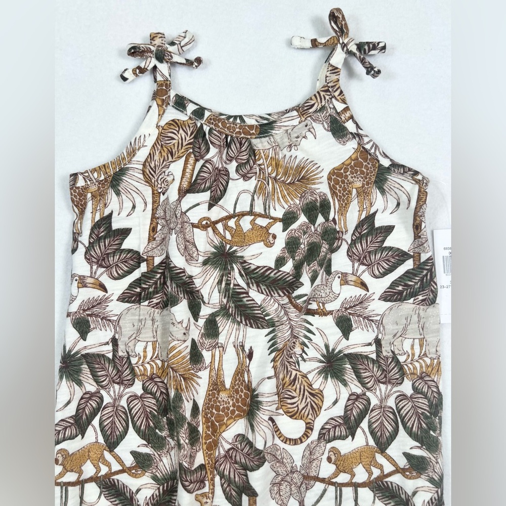 OLD NAVY NWT Baby Girl Jungle Safari Giraffe Romper 3-6m Animal Print Africa‎ - Picture 2 of 13